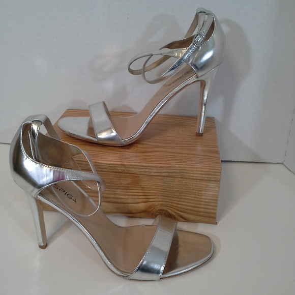 via spiga silver sandals